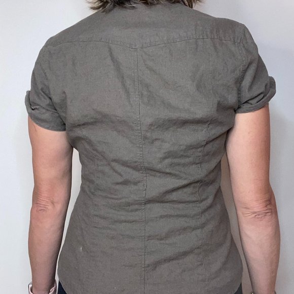 Blouse, tan/army green colour - Picture 2 of 5